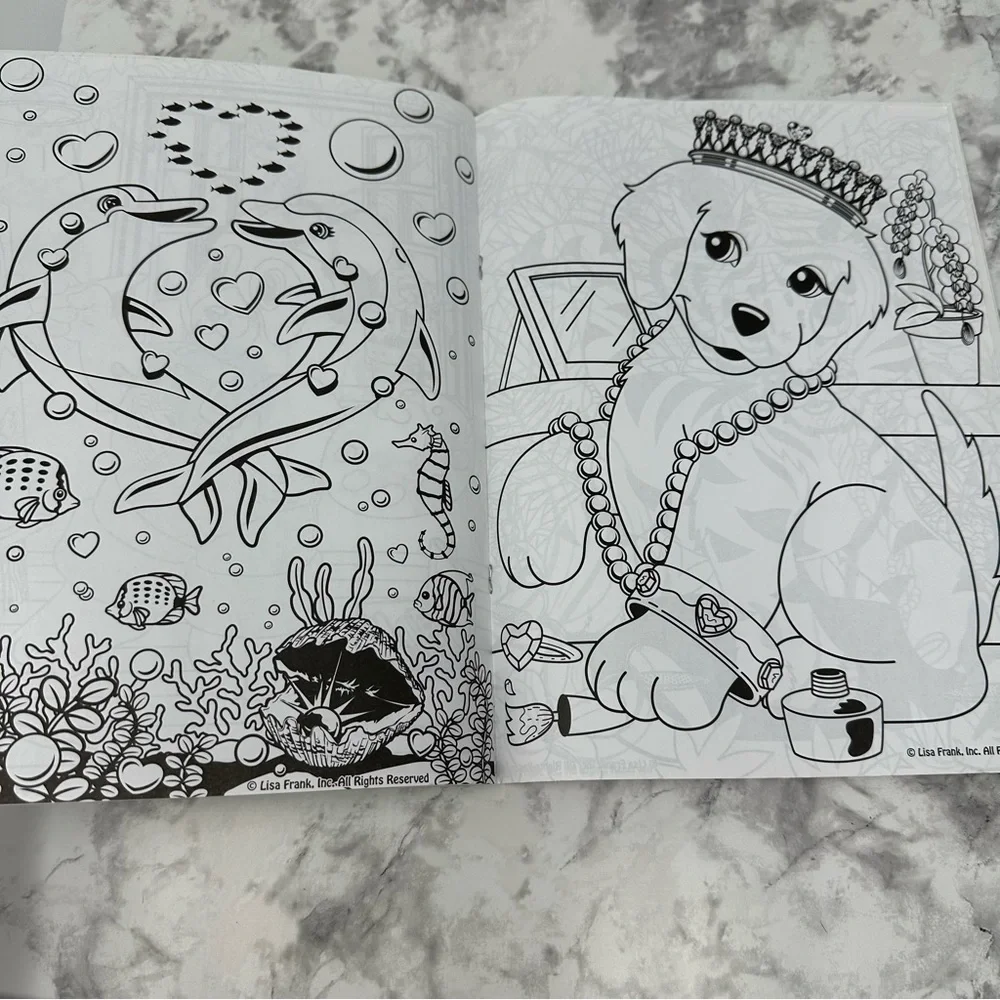 Lisa Frank Travel Writers & Velvet Art Coloring Book Bundle 99s Y2K Bundle